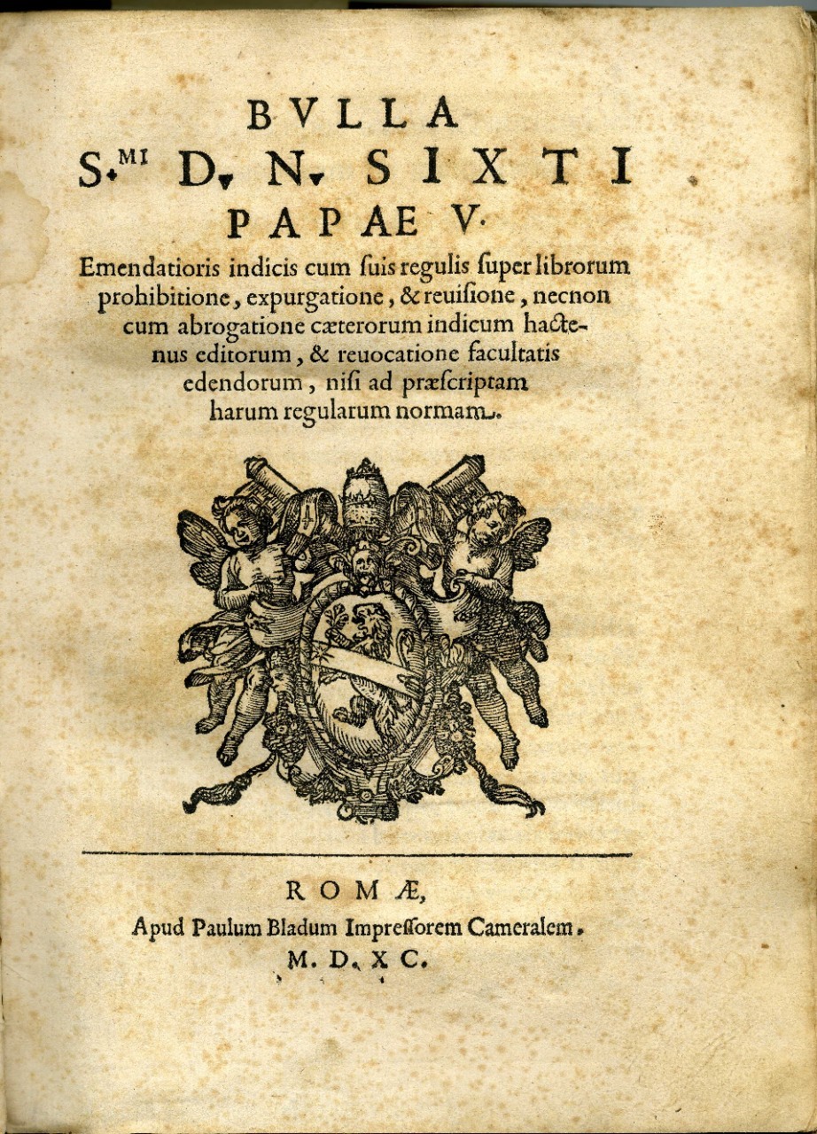 Bolla di Sisto V, 1590
