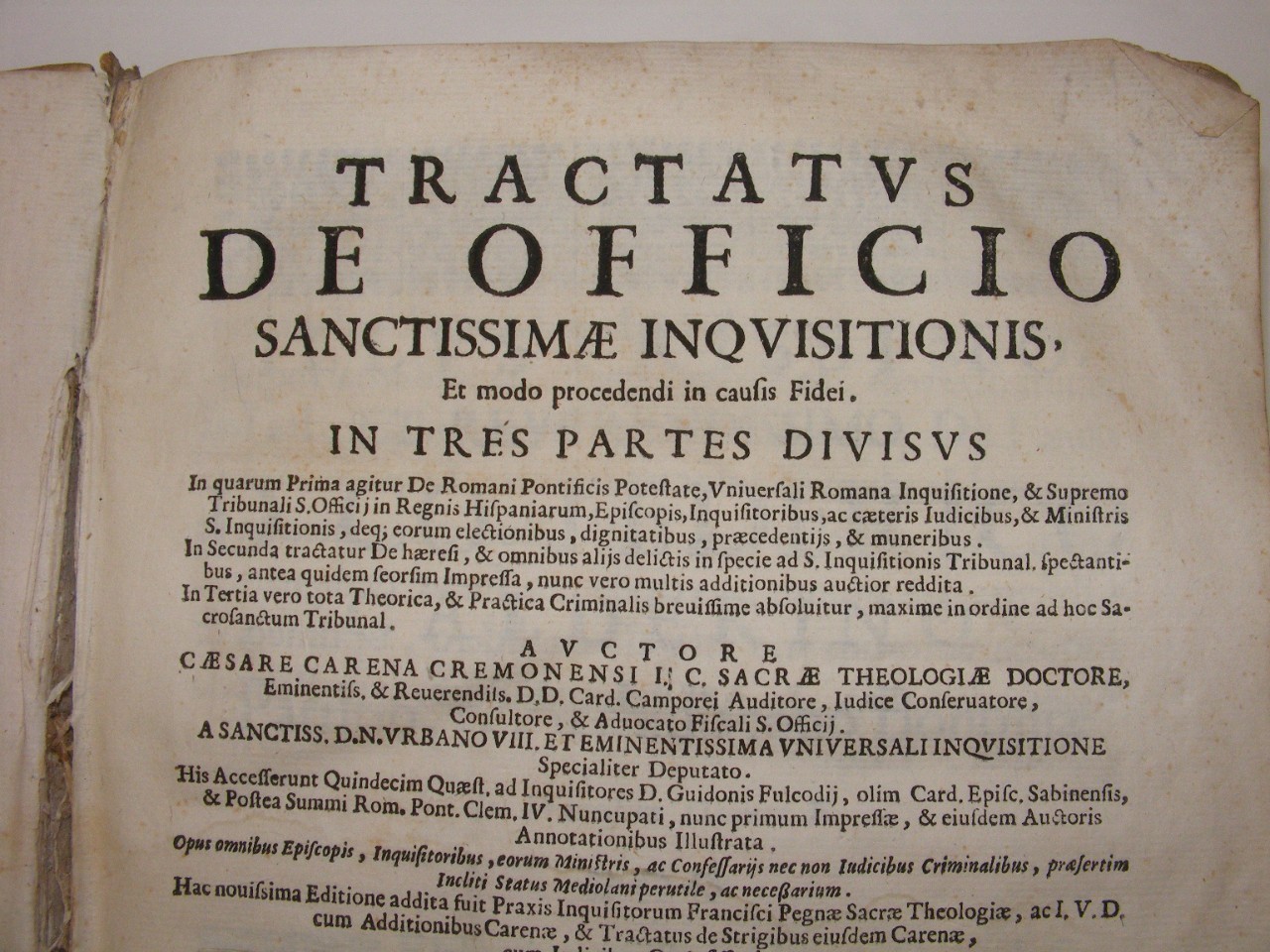 Carena, Tractatus de Officio Sanctissimae Inquisitionis, 1668